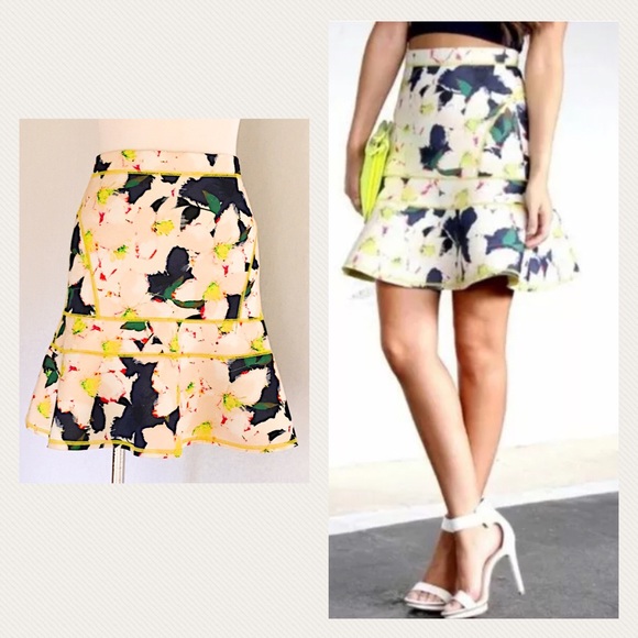 J. Crew Dresses & Skirts - J Crew Neoprene Cove floral fit & flare mini skirt